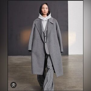 Uniqlo:C double face wrap coat (gray)